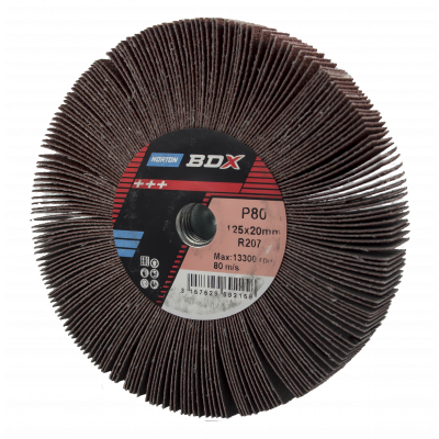 Norton BDX R207 125x20 M14 P60 рубиновый торцевой лепестковый круг