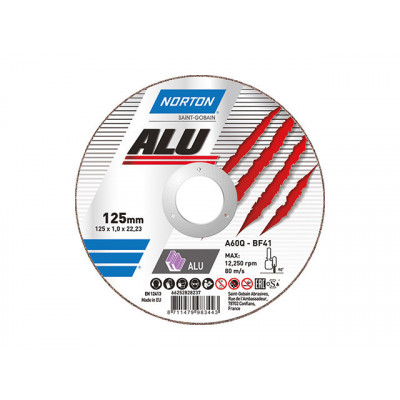 Отрезной круг по алюминию Norton ALU 115x1.6x22.2 мм 
