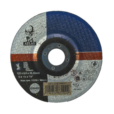 Atlas grind cut wheel metal 100x6.0x16.0 зачистной круг для металла