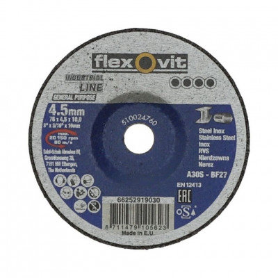 Шлифовальный зачистной диск Flexovit 76x4.5x10