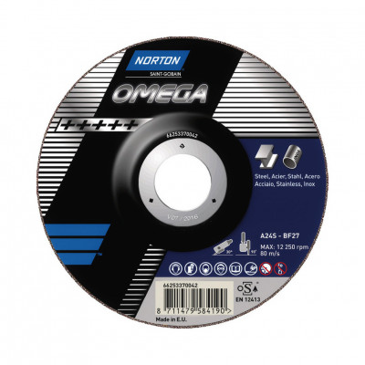 Norton Omega 125x7.0x22.23 A24S BF27 зачистные диски