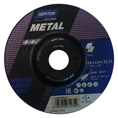 Norton Metal 115x6x22.23 зачистной диск тип 27