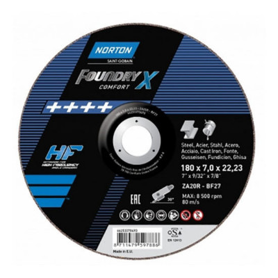 Зачистной диск Norton Foundry X 180x7.0x22.23 ZA 24 T Long Life