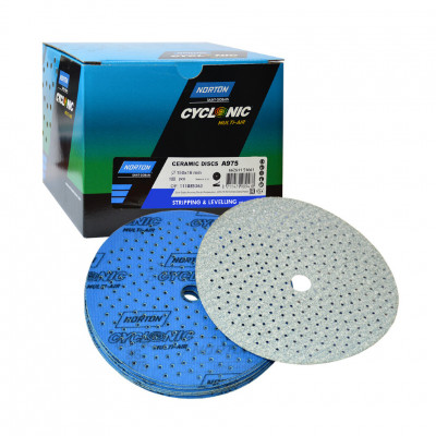 Norton Cyclonic Multi-Air Disks синий диск системы пошаговой шлифовки для зачистки и снятие старого покрытия