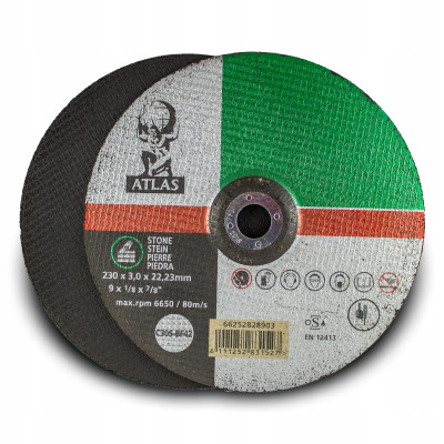 Atlas Cutting Off Wheels stone 300x3.5x22.23 C24R-BF отрезной диск Атлас по камню